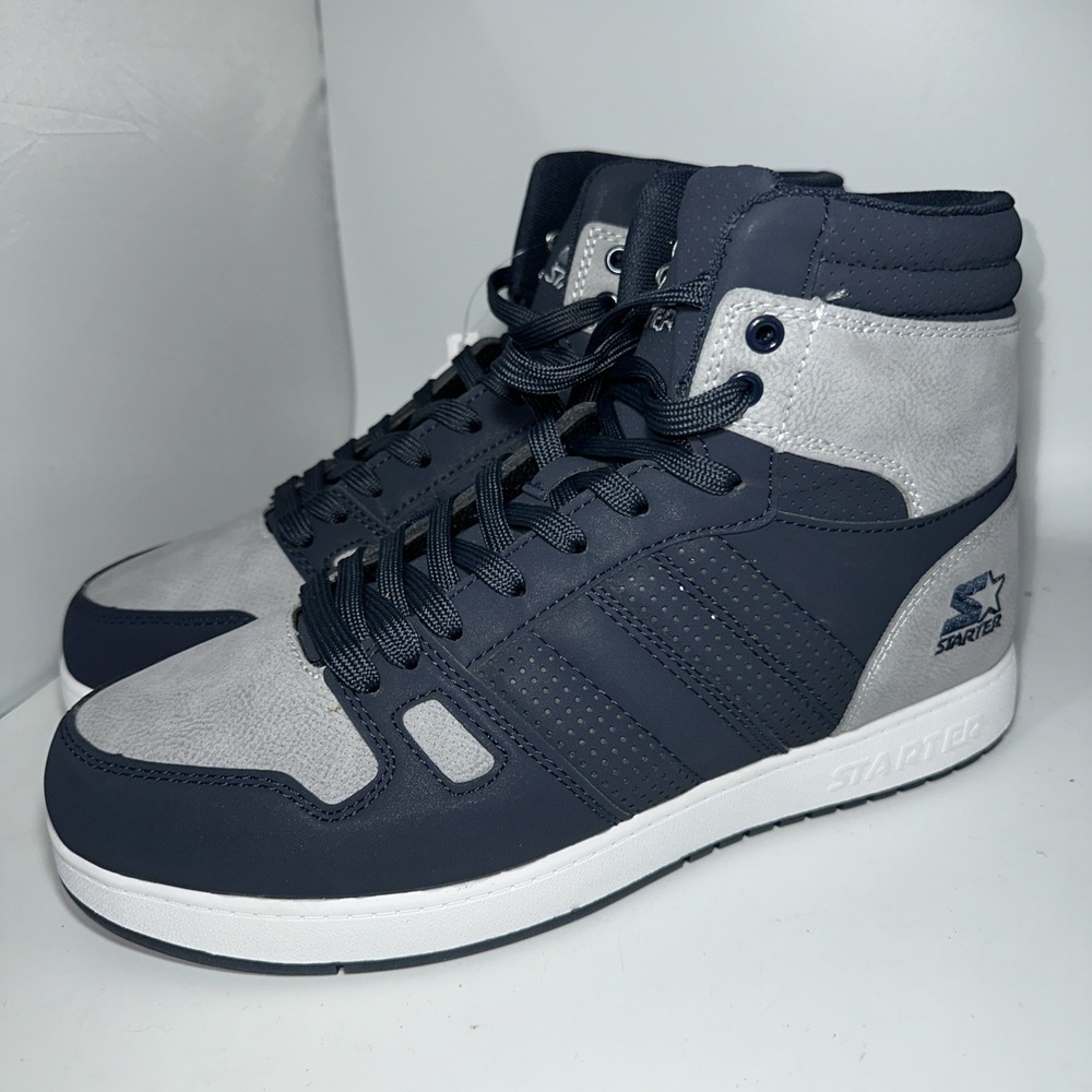Starter Men's MID [‎ Navy/Grey ] Basketball Shoes - 41000426U1- size 10-(LA)